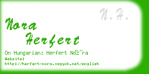 nora herfert business card